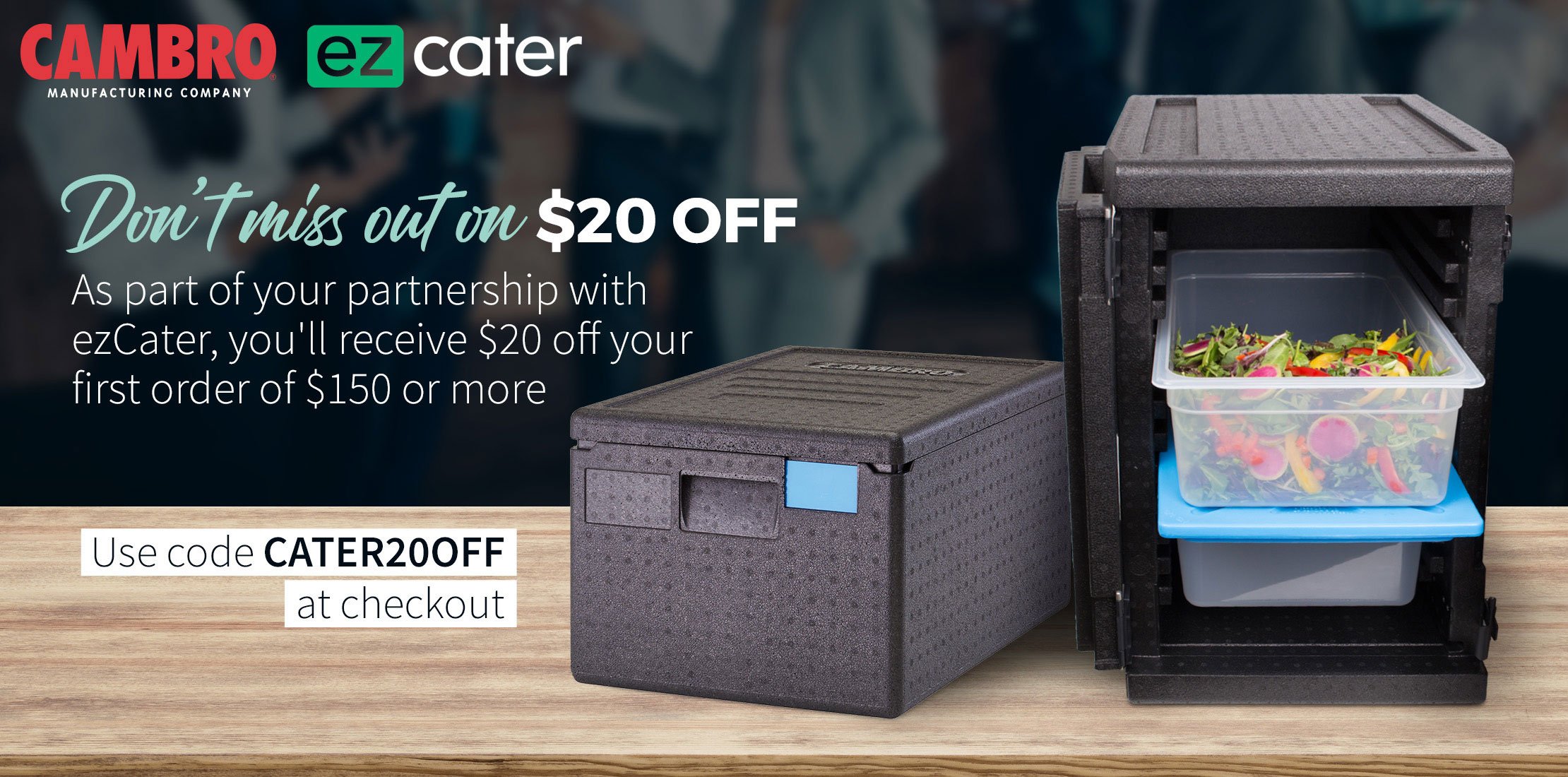 Take 5% off Cambro® catering supplies
