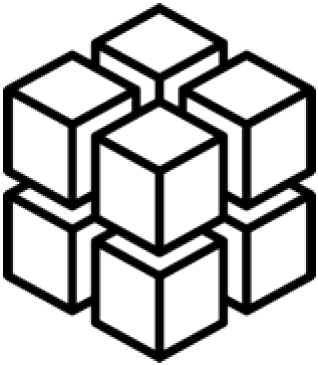 An icon of multiple cubes ordered into a larger cube